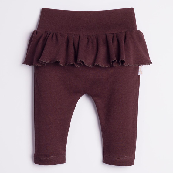 Nicol Hania 226017 Mädchenhose 100% Baumwolle mit Volant Braun