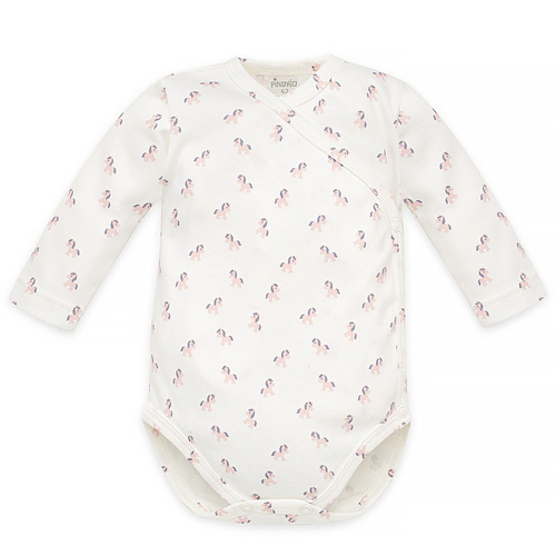 Lovely Day Pinocchio Baby-Body – ecrufarbene Pferde