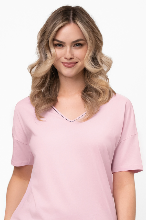 Damen Baumwollpyjama Marisal - kurze Ärmel, kurze Hose Italian Fashion  