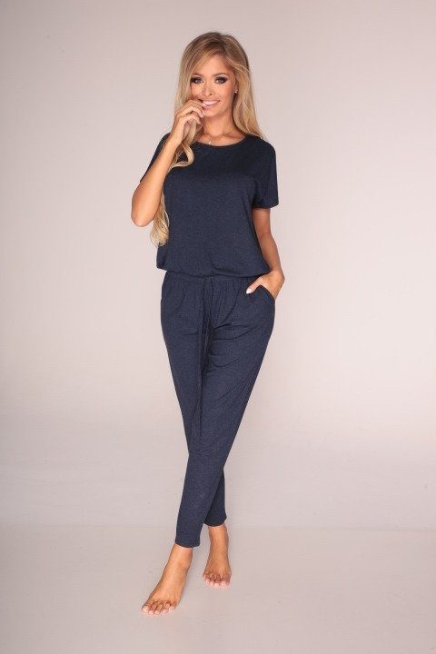 308 Paula Damen-Pyjama-Anzug - kastanienbraun