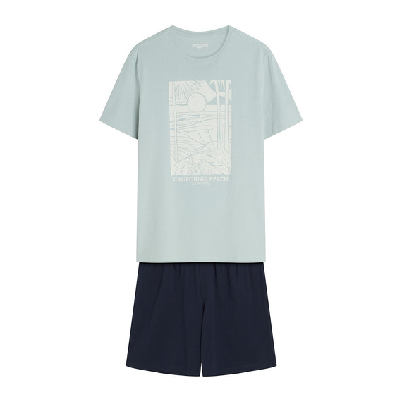 Herrenpyjama 44503 Brook Henderson 100% Baumwolle Kurzarm Shorts