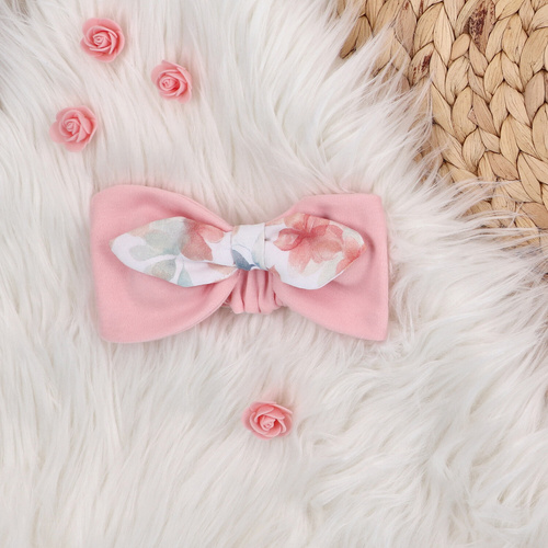 ABN-5432 Bunte Blumen Nini-Stirnband aus Bio-Baumwolle