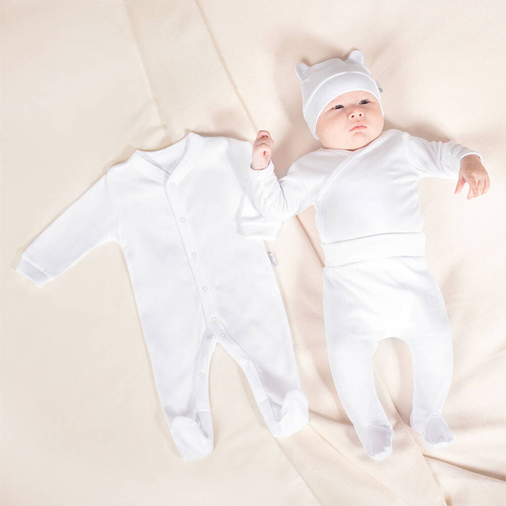 4901 4-teiliges Babyausstattungsset, glatt, Nicol – weiß