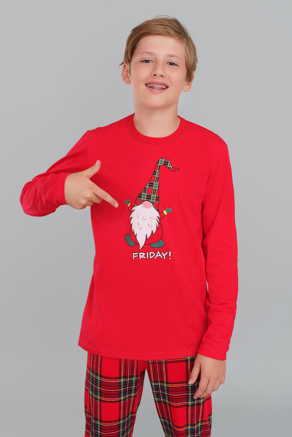 Narvik Schlafanzug für Jungen Italian Fashion- rot/print 