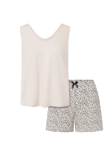 Make It Happen Damen-Pyjama Momenti Per Me beige