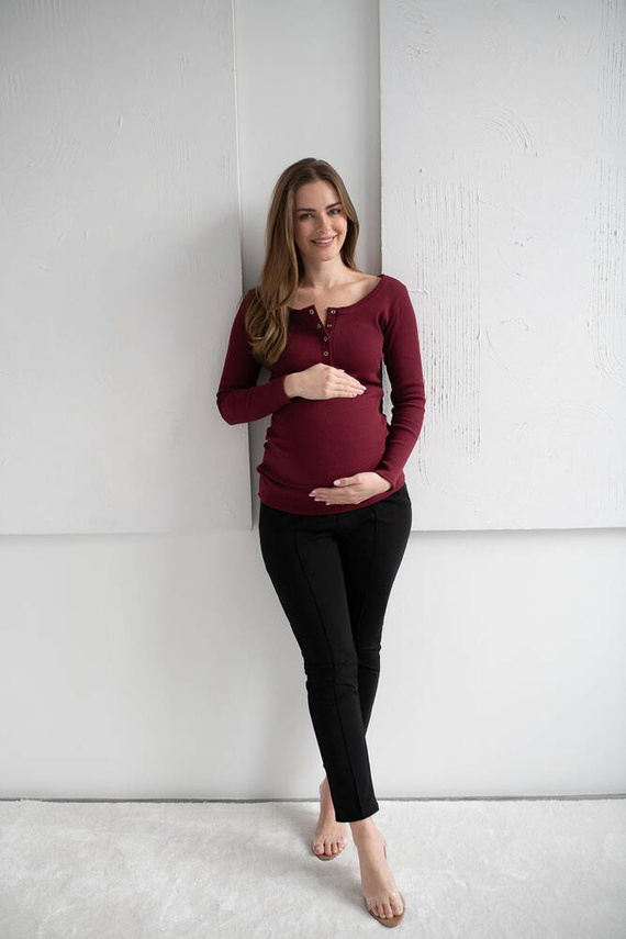 Tummy Umstands- und Stillbluse Milk&Love bordeaux