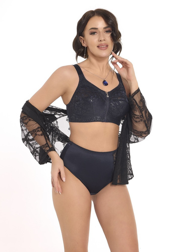 Zuza 586 Viki Nacht-BH, Blau, Schwarz – weich, ohne Bügel, bequem und elegant