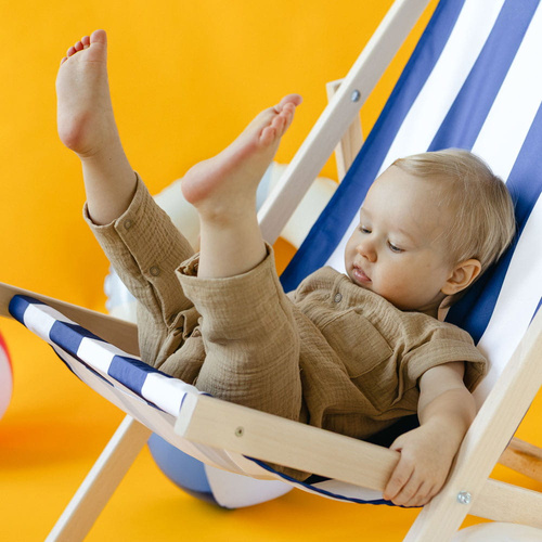 Elephant Rampers Baby Musselin Eevi – beige