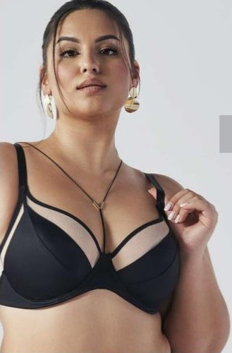 2135 Ava halbweicher, halb gepolsterter BH - schwarz