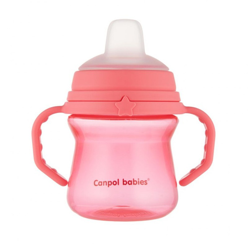 CA56/614PIN Becher mit Silikonauslauf FirstCup Canpol Babies rosa