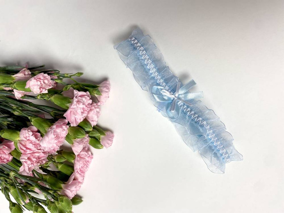 221 De Lafense Chiffon-Strumpfband - hellblau