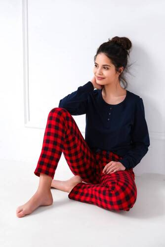 Bonnie Sensis Damen-Schlafanzug - navy blau