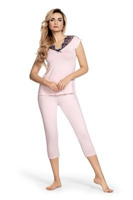 384 Clarisse Damen 3/4 Schlafanzug - rosa