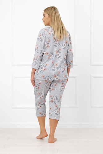 Damen-Pyjama Dobrawa Italian Fashion 100% Baumwolle 3/4-Arm und -Hose