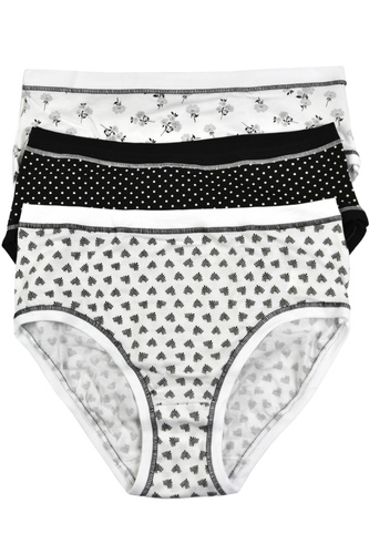 3363 MIDI-2H100 Cotonella MIDI-Höschen im 3er-Pack – Baumwolle, mittlerer Bund, bequem für den täglichen Gebrauch