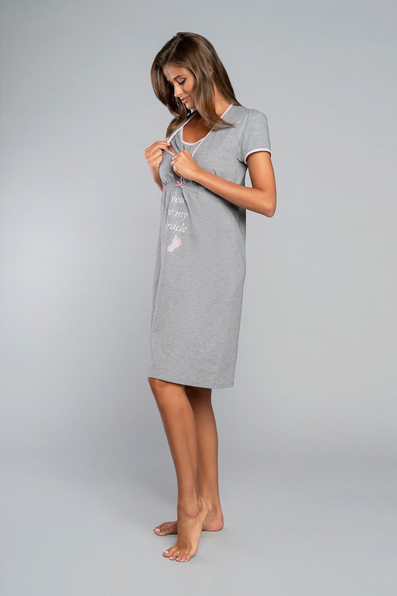 Carlina Schwangerschafts- und Stillhemdchen Italian Fashion - melange/pink