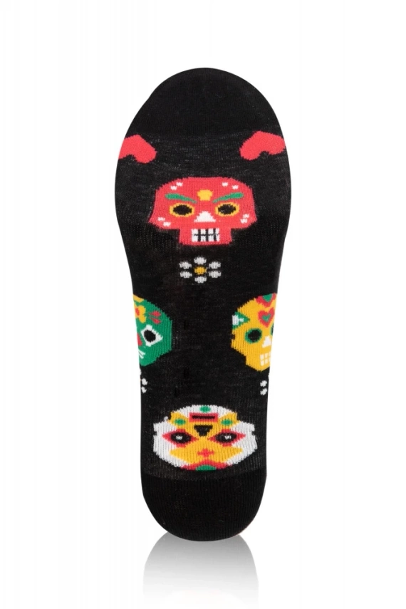 S134D Muerto Lange Socken Italienische Mode - schwarz