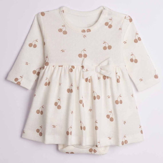 224031 Nicol Baby-Body-Kleid 100% Baumwolle, Lochstrick, Kirschen