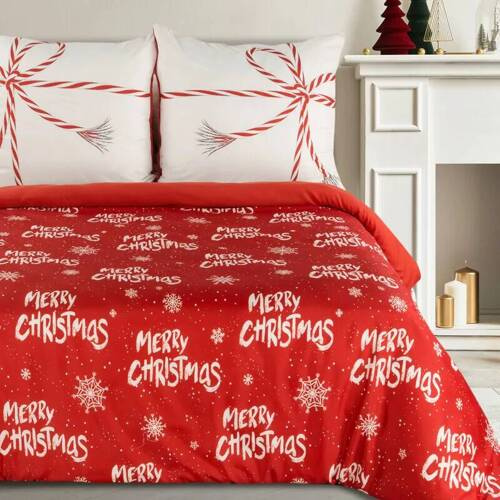 Kevin Merry Christmas Mikrofaser-Bettwäsche Eurocurtains rot