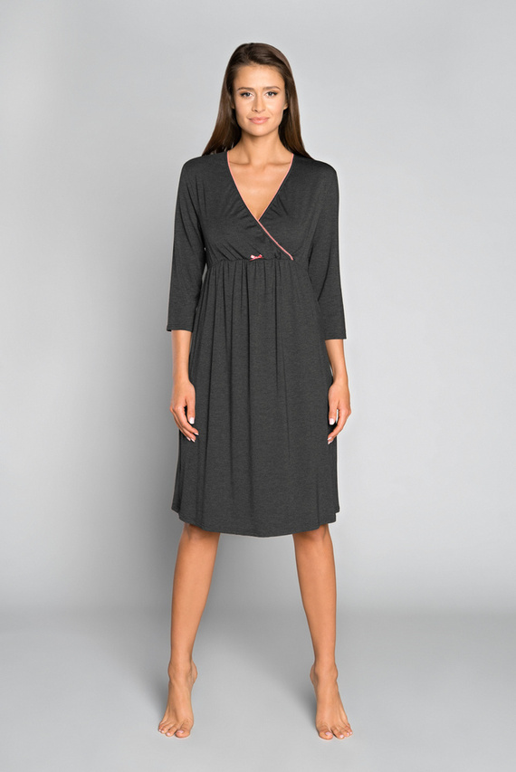 Italia Fashion Mutterschaft und Stillen 3/4 Ärmel sonata - dunkel melange/haar