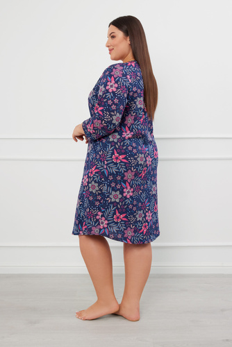 Folk ungeknöpft Nachthemd, 3/4 Ärmel Italienisch Mode - Druck