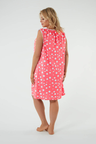 Raba Nachthemd und Stillhemdchen, breiter Träger Italian Fashion - Himbeerdruck