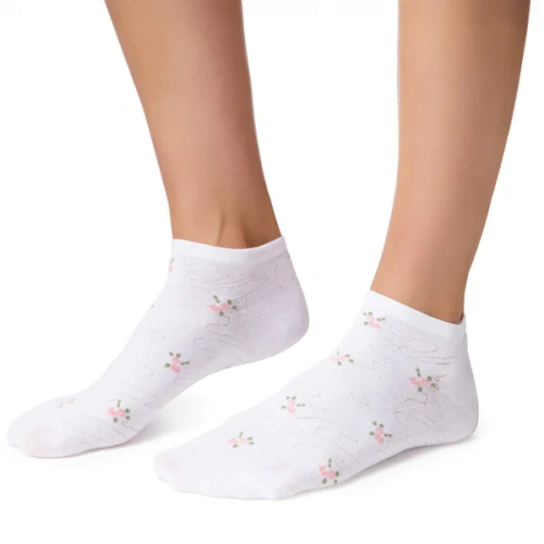 Damen Sneakersocken Steven 114 Summer, dünn, aus Baumwolle, weiß 169