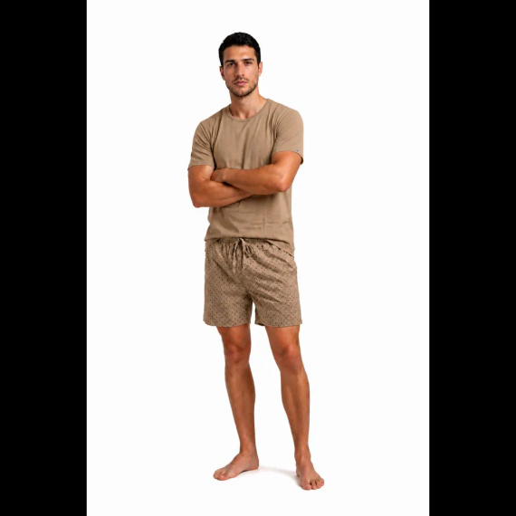 Sesto Senso 7268 Latte Herrenkurzpyjama 100% Baumwolle Komfort