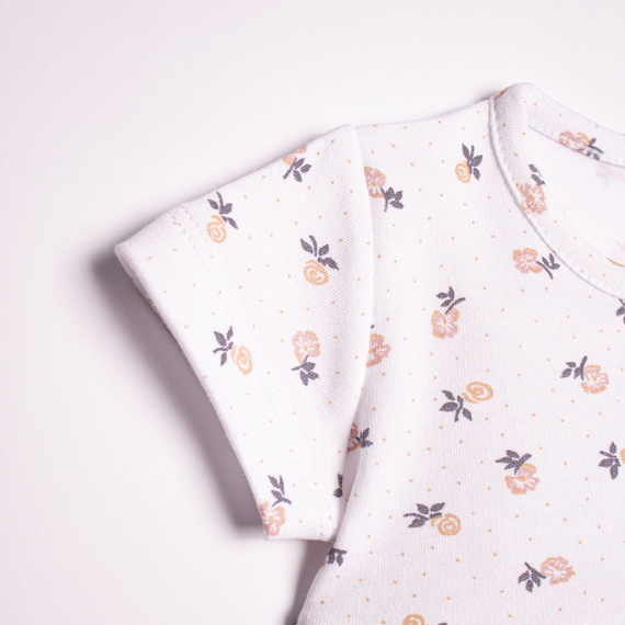 Nicol 220159 Baby Kleid-Body Mädchen Baumwolle Blumen mit Volans