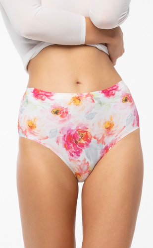 Julimex Peony Simple Maxi Damenhöschen – weiße Blumen