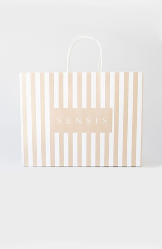 Sensis Geschenktüte – Papier, Streifen, klein B26 (36×4×28 cm)