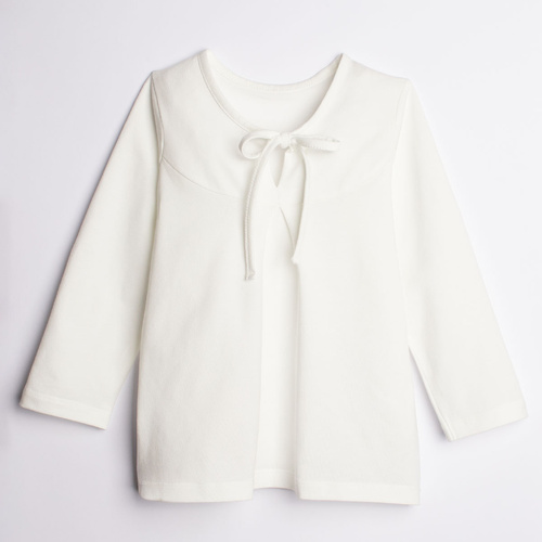 Mädchenbluse Nicol 221139 Baumwolle Langarm elegant weiß bequem