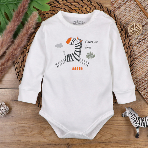 ABN-5324/ECR Zebra-Body aus Bio-Baumwolle Nini ecru