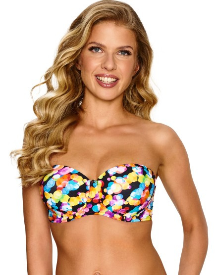 Elisa Bardotka Lupoline buntes Bandeau Bikinioberteil mit Trägern