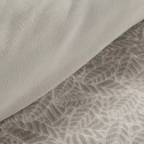 Flano 3 Velours-Bettwäsche Blätter Eurofirany beige