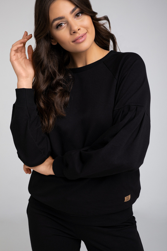 Parma Damen Langarmset, Hose Italienische Mode - schwarz