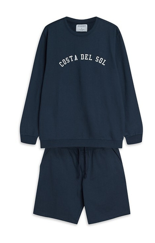 42637 Del Henderson Herrenpyjama – Marineblau