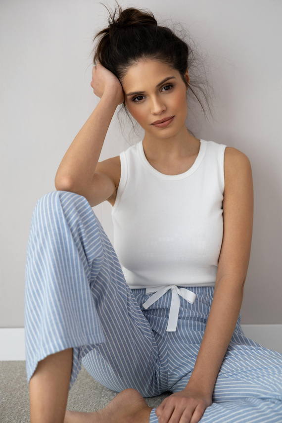 Sensis Dagna Damen-Pyjama – Cremeblau