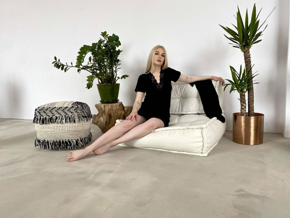 640 Noela Forex Nachthemd - schwarz