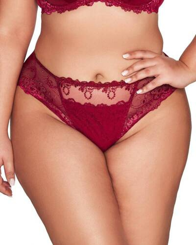 1030/B Damen-Brasilien-Slip Ava Rubinrot