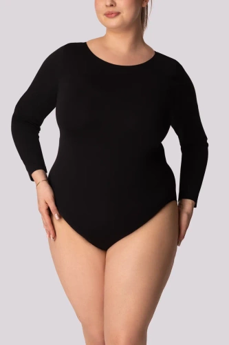 Base Longsleeve Mona Damen-Body, schwarz