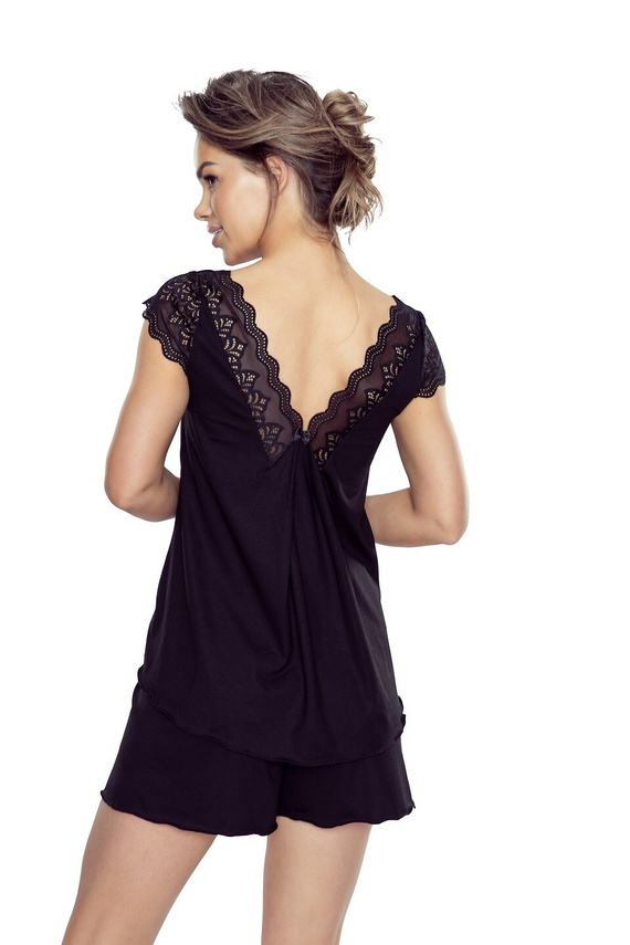 Mirana First Lady Eldar Damen-Pyjama – Schwarz