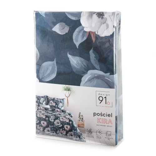 Bettwäsche Kira Design 91 Blumenmuster wendbar weich mit Reißverschluss