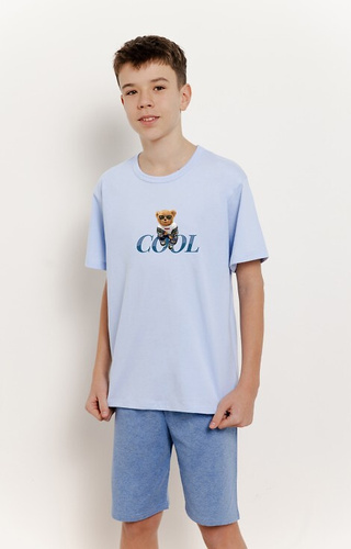 3405 Lucas Taro Jungenpyjama – blau