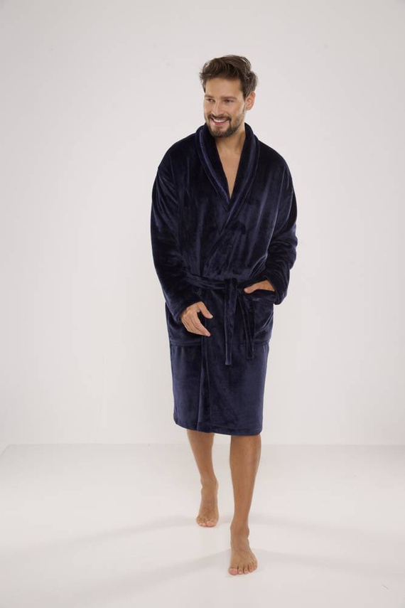 716 Rafael Herren Bademantel De lafense - marineblau