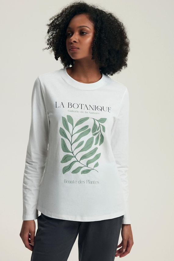 Henderson Danna 43686 Damen-Pyjama, Creme – Baumwolle, lange Ärmel, bequemer Schnitt