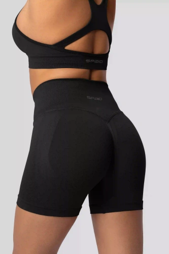 Spaio PUSH-UP PRO formende nahtlose Shorts Fitness hoher Bund black