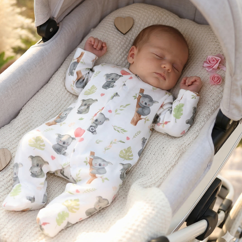 Baby-Strampler Nini Sweet Koala 100% Bio-Baumwolle für Neugeborene