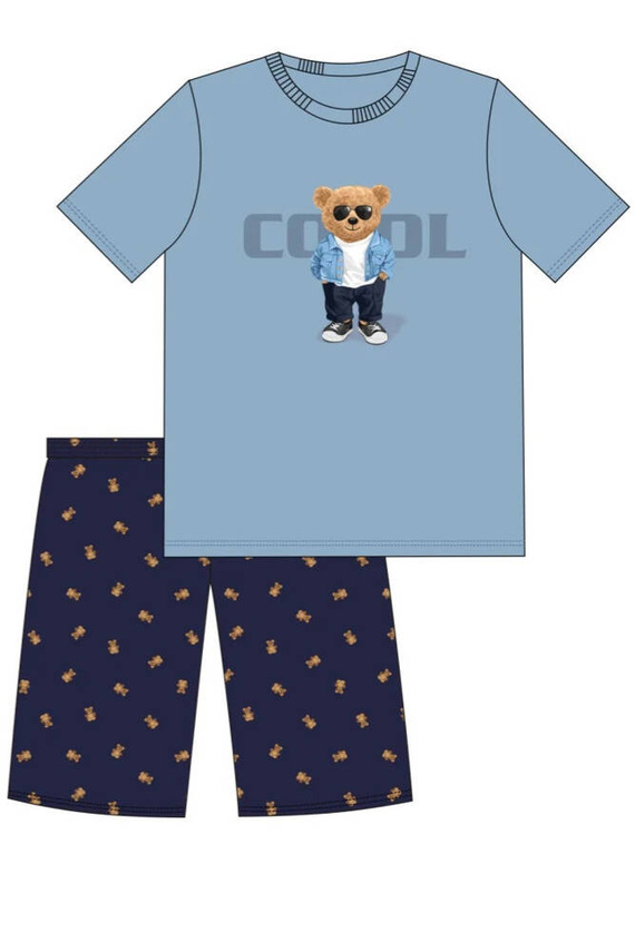 789/119 790/119 Cooler Cornette-Jungenpyjama, blau