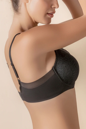 Selene Mara gepolsterter Bügel-BH mit Spitze negro-schwarz